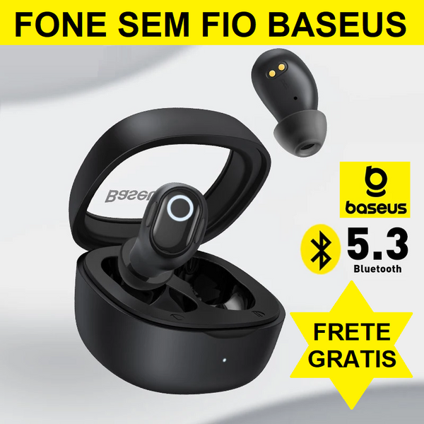 Fone sem fio Baseus Bowie WM02 TWS - Bluetooth 5.3 - 25 Horas de Bateria